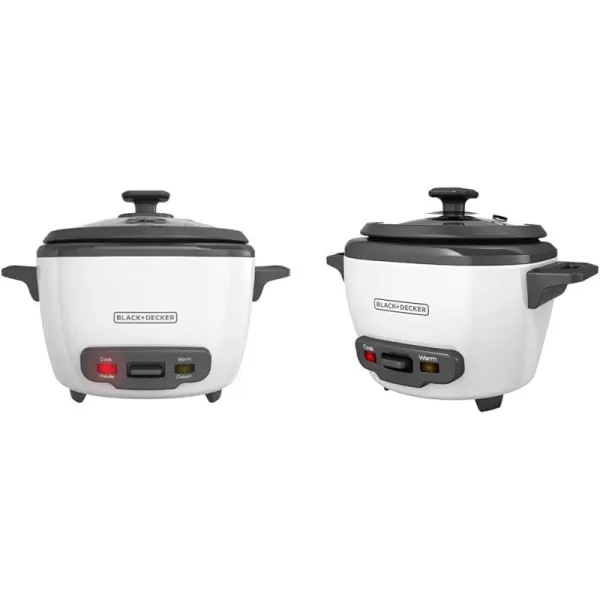 BLACK+DECKER 3-Cup Rice Cooker, RC503, 1.5-cup Uncooked Rice, Steaming Basket, Removable Non-Stick Bowl, One Touch