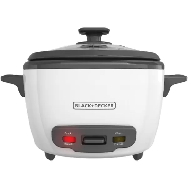 BLACK+DECKER 3-Cup Rice Cooker, RC503, 1.5-cup Uncooked Rice, Steaming Basket, Removable Non-Stick Bowl, One Touch