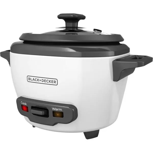 BLACK+DECKER 3-Cup Rice Cooker, RC503, 1.5-cup Uncooked Rice, Steaming Basket, Removable Non-Stick Bowl, One Touch