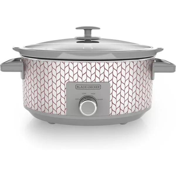 BLACK+DECKER 7-Quart Slow Cooker, SC2007D, Lid Holder, 3 Heat Settings, Extra Large Handles, Dishwasher Safe, Teal