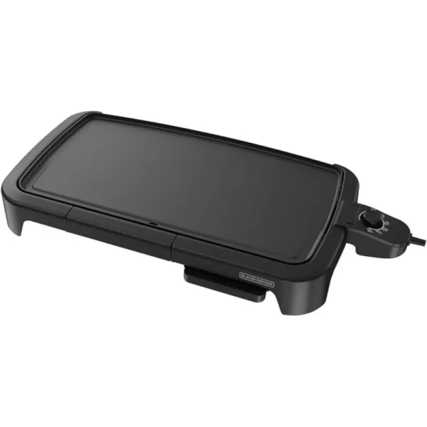 BLACK+DECKER 8-Serving Electric Griddle, GD2051B, Non-Stick Cooking Surface, Warming Tray, Removable Drip Tray, Family Sized