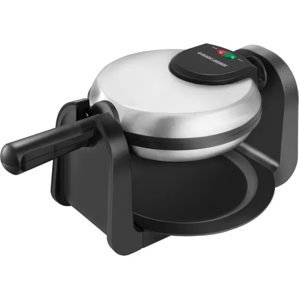 BLACK+DECKER Flip Waffle Maker, WM1404S, 7" Round Belgian Waffles, Ready Light Indicator