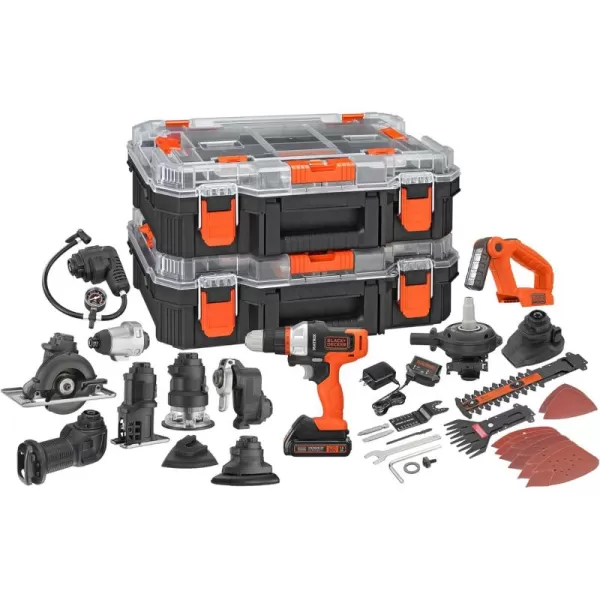 BLACK+DECKER MATRIX 20V MAX Power Tool Kit, Includes Cordless Drill, 12 Attachments and Storage Case 