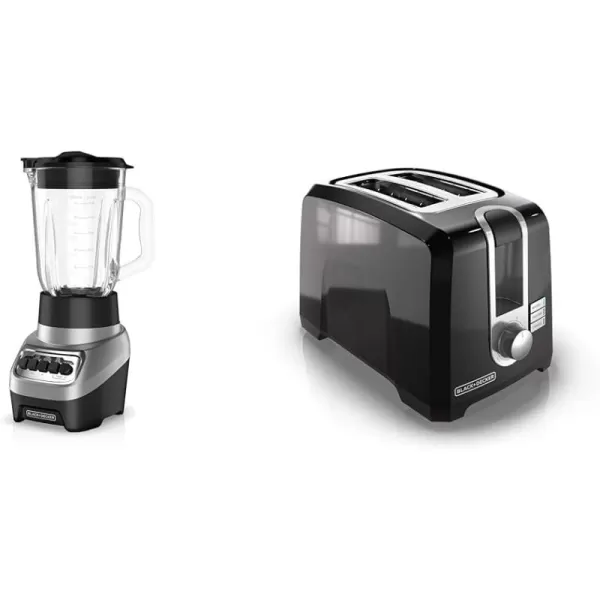 BLACK+DECKER PowerCrush Countertop Blender, BL1230SG, 6-Cup Glass Jar, 4 Speed Settings, Dishwasher Safe, 700W Motor