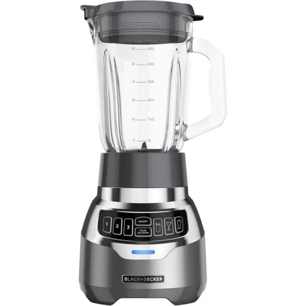 BLACK+DECKER PowerCrush Digital Blender with Quiet Technology, Stainless Steel, BL1300DG-T