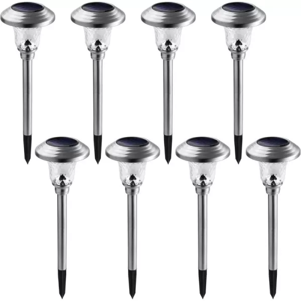 BLACK+DECKER Solar-Powered Outdoor Disk Light - 8 Pack 