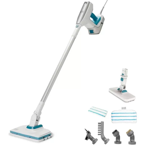 BLACK+DECKER Steamer, 7 Attachments for Multipurpose Cleaning, Includes Storage Wall Mount 