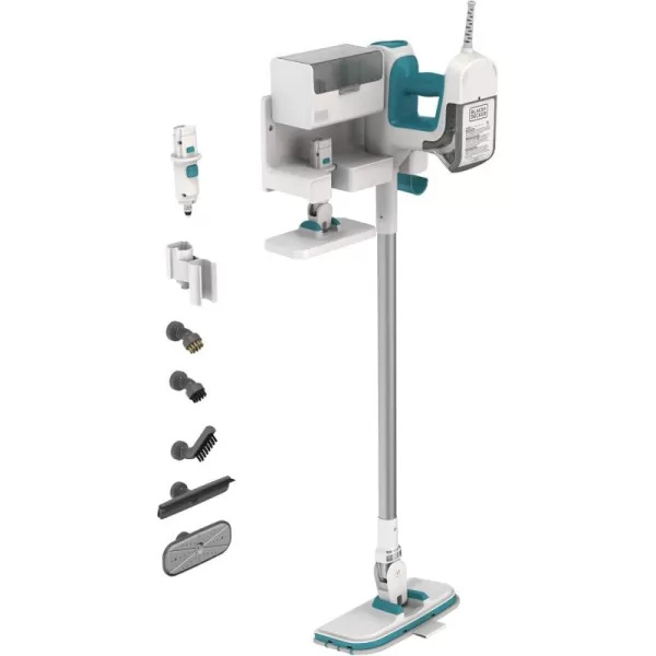 BLACK+DECKER Steamer, 7 Attachments for Multipurpose Cleaning, Includes Storage Wall Mount 