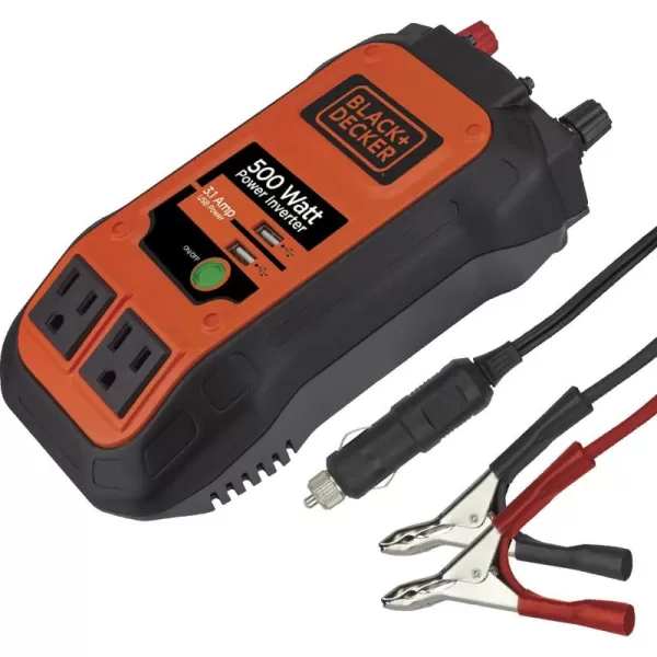 Black &amp; Decker PI500P Power Inverter with USB Port 