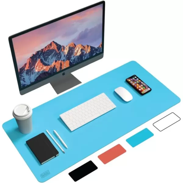 Black+Decker Faux Leather Desk Mat for Keyboard and Mouse - Office Desk Accessories - Protective Office Desk Decor Men, Women, Teens - Desk Pad Mat for Gaming, Work from Home, Office - Desk Organizers