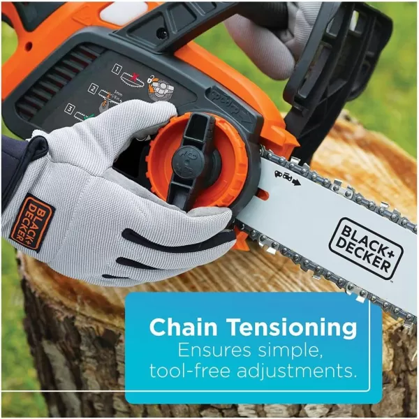 BLACK+DECKER 20V MAX Cordless Chainsaw Kit, 10 inch, Battery and Charger Included 