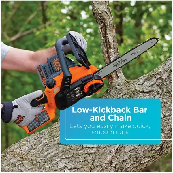 BLACK+DECKER 20V MAX Cordless Chainsaw Kit, 10 inch, Battery and Charger Included 