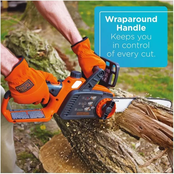 BLACK+DECKER 20V MAX Cordless Chainsaw Kit, 10 inch, Battery and Charger Included 