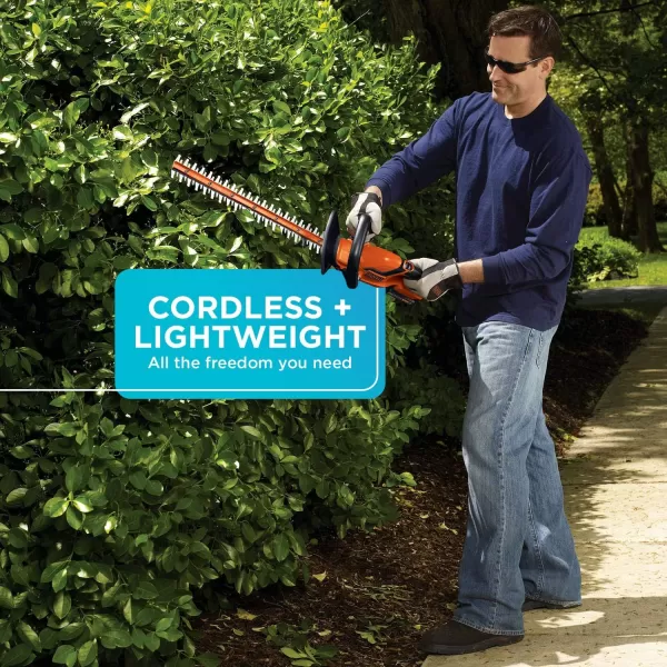BLACK+DECKER 20V MAX Cordless Hedge Trimmer, 22-Inch, Tool Only 