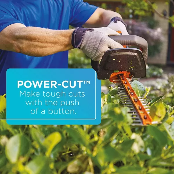 BLACK+DECKER 20V MAX Cordless Hedge Trimmer with Power Command Powercut, 22-Inch 