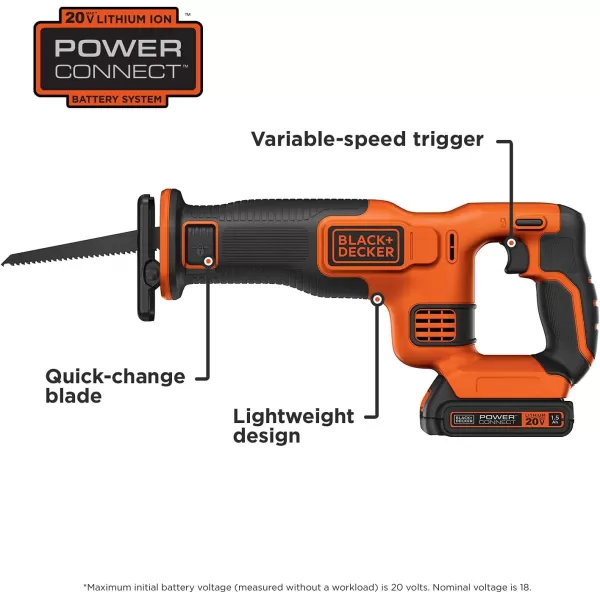 BLACK+DECKER 20V MAX* Cordless Reciprocating Saw Kit 