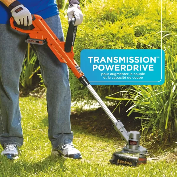 BLACK+DECKER 20V MAX Cordless String Trimmer, 2 in 1 Trimmer and Edger, 12 Inch, Battery Included 