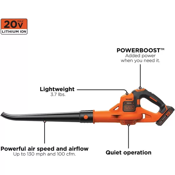 BLACK+DECKER 20V MAX* Cordless Sweeper with Power Boost 