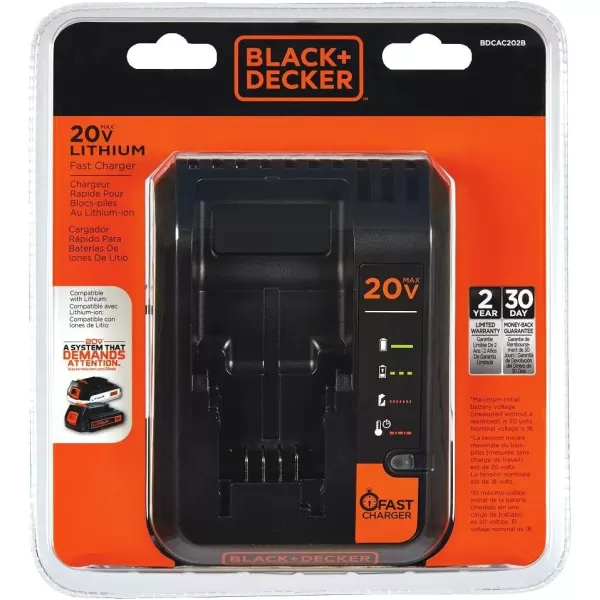 BLACK+DECKER 20V MAX Lithium Battery Charger, 2 Amp 
