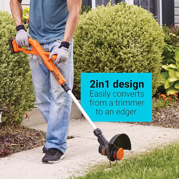 BLACK+DECKER 20V MAX* POWERCONNECT 10 in. 2in1 Cordless String Trimmer/Edger + Sweeper Combo Kit 