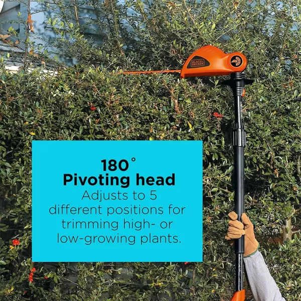BLACK+DECKER 20V MAX* POWERCONNECT 18 in. Cordless Pole Hedge Trimmer, Tool Only 