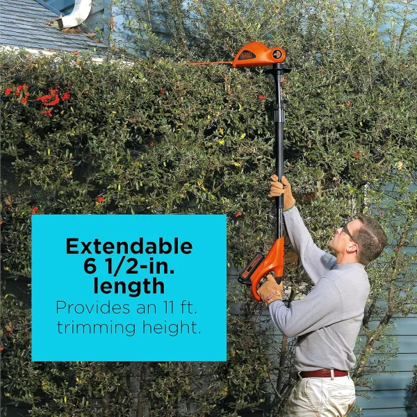 BLACK+DECKER 20V MAX* POWERCONNECT 18 in. Cordless Pole Hedge Trimmer, Tool Only 