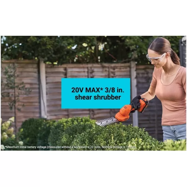 BLACK+DECKER 20V MAX* POWERCONNECT 3/8 in. Cordless Shear Shrubber Kit 