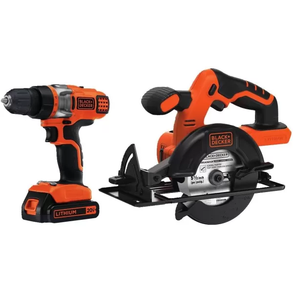 BLACK+DECKER 20V MAX* POWERCONNECT Cordless Drill/Driver + Circular Saw Combo Kit 