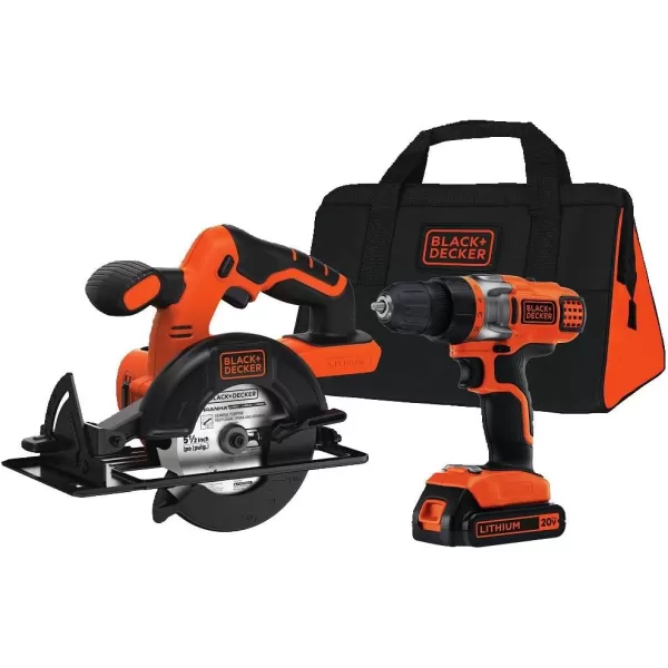 BLACK+DECKER 20V MAX* POWERCONNECT Cordless Drill/Driver + Circular Saw Combo Kit 