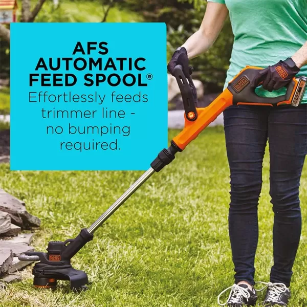 BLACK+DECKER 20V MAX String Trimmer, 2-Speed, 12-Inch, Cordless 