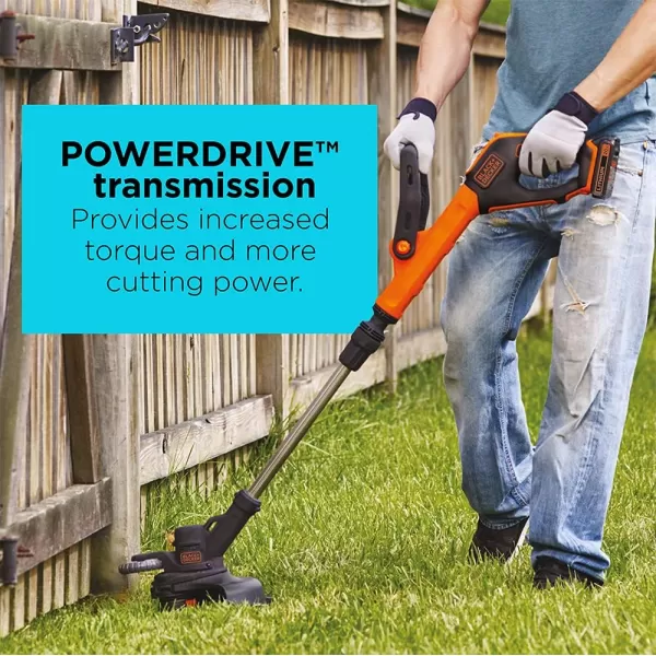 BLACK+DECKER 20V MAX String Trimmer, 2-Speed, 12-Inch, Cordless 