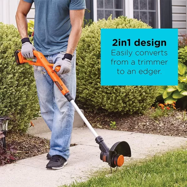 BLACK+DECKER 20V MAX* String Trimmer / Edger and Sweeper Combo Kit, 10-Inch 