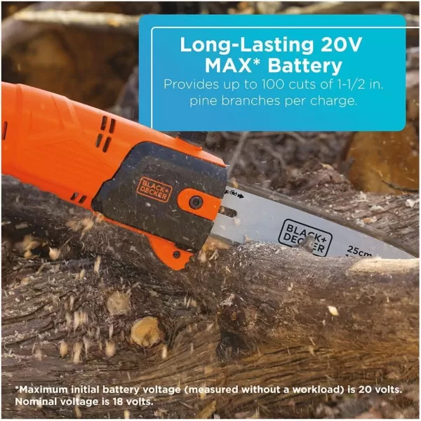 BLACK+DECKER 20V Max Pole Saw, 8-Inch, Cordless 