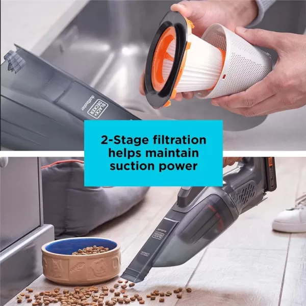 BLACK+DECKER 20V dustbuster, Cordless Handheld Vacuum, Home and Car Vacuum with Removable/Rechargeable Battery 