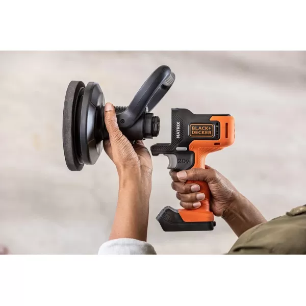 BLACK+DECKER MATRIX 20V MAX Buffer Kit, For Cars, Floors and Furniture, 3500 RPM, Battery &amp; Charger Included, Orange )