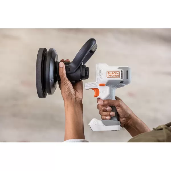 BLACK+DECKER MATRIX 20V MAX Buffer Kit, For Cars, Floors and Furniture, 3500 RPM, Battery &amp; Charger Included, Orange )