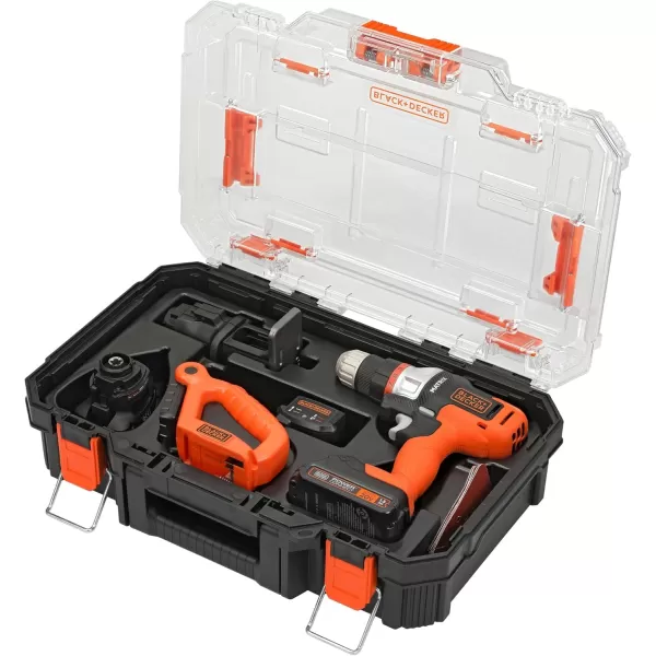 BLACK+DECKER MATRIX 20V MAX* Cordless 4-Tool Combo Kit with Storage 