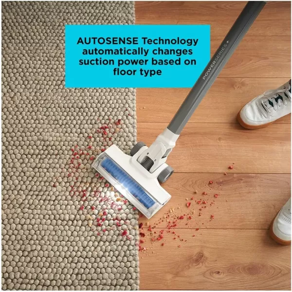 BLACK+DECKER POWERSERIES+ 16V MAX Cordless Stick Vacuum with LED Floor Lights, Lightweight, Multi-Surface, White 