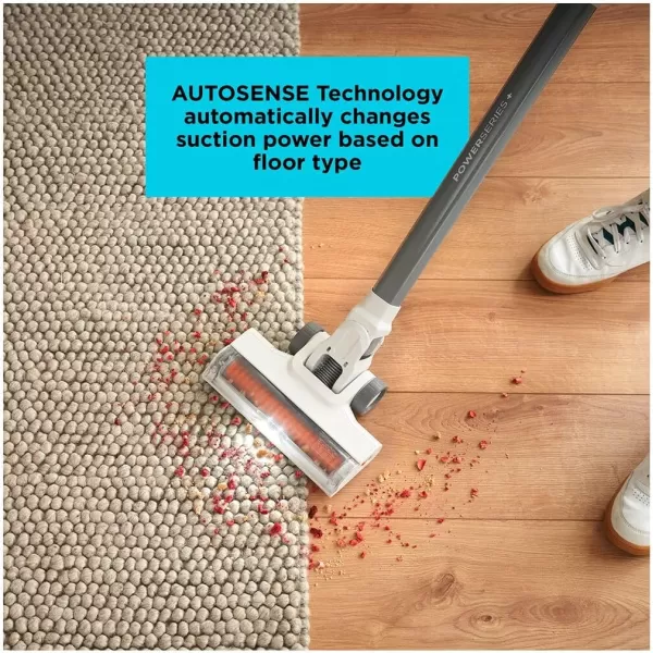 BLACK+DECKER POWERSERIES+ 16V MAX Cordless Stick Vacuum with LED Floor Lights, Lightweight, Multi-Surface, White 