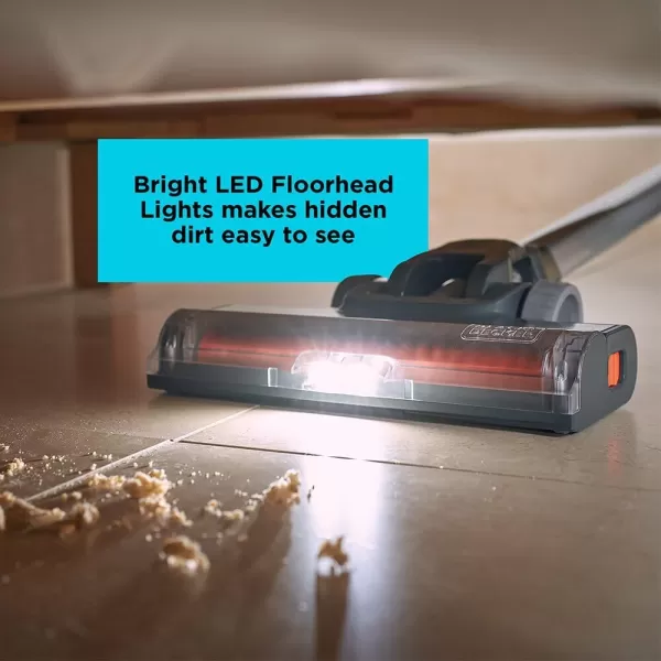 BLACK+DECKER POWERSERIES+ 20V MAX* Cordless Stick Vacuum with LED Floor Lights, Lightweight, Removable Battery 