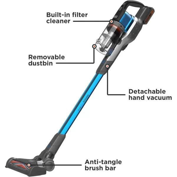 BLACK+DECKER Powerseries Extreme Cordless Stick Vacuum Cleaner, Blue 