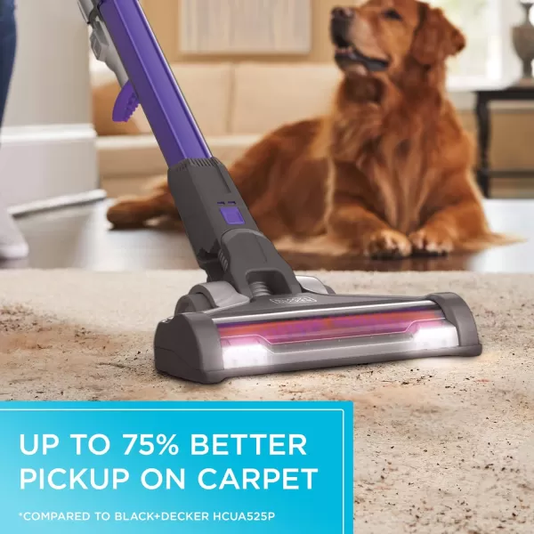 BLACK+DECKER Powerseries Extreme Cordless Stick Vacuum Cleaner for Pets, Purple 