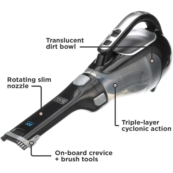 BLACK+DECKER dustbuster AdvancedClean Cordless Handheld Vacuum, Home and Car Vacuum 