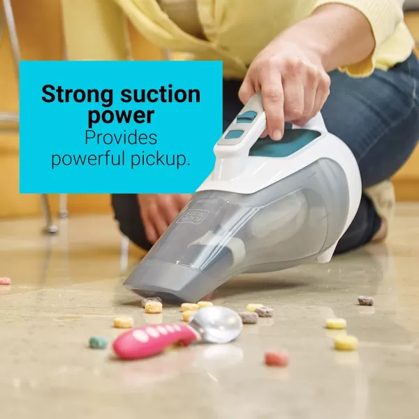 BLACK+DECKER dustbuster Cordless Handheld Vacuum, Flexi Blue/Grey/White 