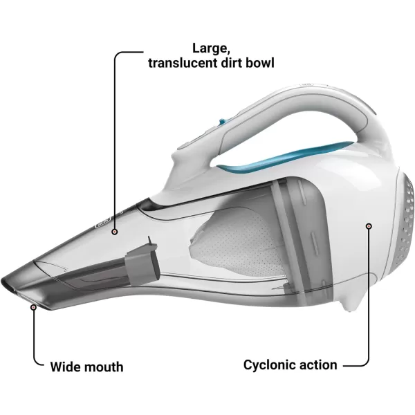BLACK+DECKER dustbuster Cordless Handheld Vacuum, Flexi Blue/Grey/White 