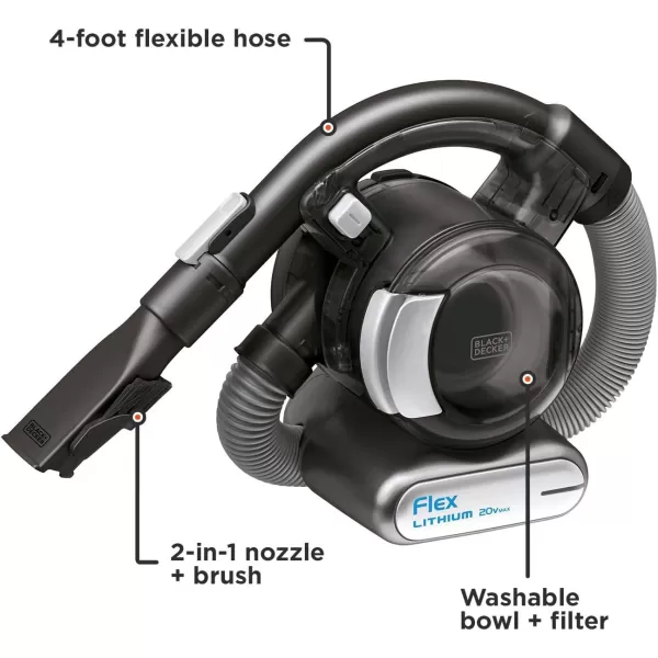 BLACK+DECKER dustbuster FLEX Cordless Handheld Vacuum, Home, Pet and Car Vacuum 
