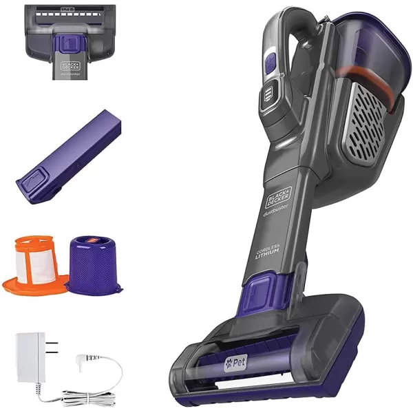 BLACK+DECKER dustbuster furbuster AdvancedClean+ Cordless Pet Handheld Vacuum, Home, Pet and Car Vacuum 