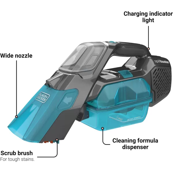 BLACK+DECKER spillbuster Cordless Spill + Spot Cleaner with Extra Filter 