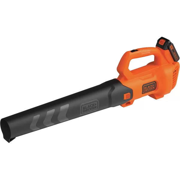 Black+Decker 20V MAX Cordless Leaf Blower, 2-Speed, Up to 90 MPH, with Battery and Charger 