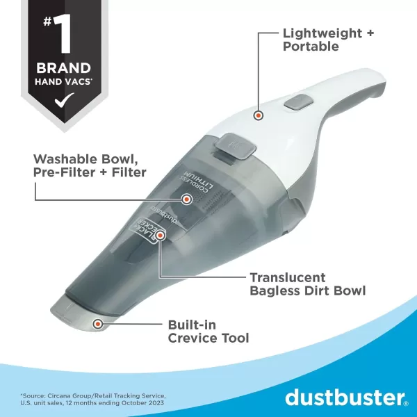 Black+Decker dustbuster QuickClean Cordless Handheld Vacuum 